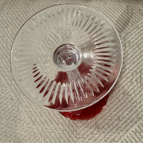 3 Nachtmann Traube Crystal Ruby Red cut-to-clear hock wine glasses - Picture 7 of 7